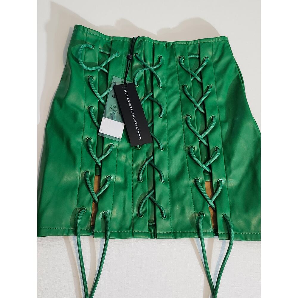 Green Pleather Mini